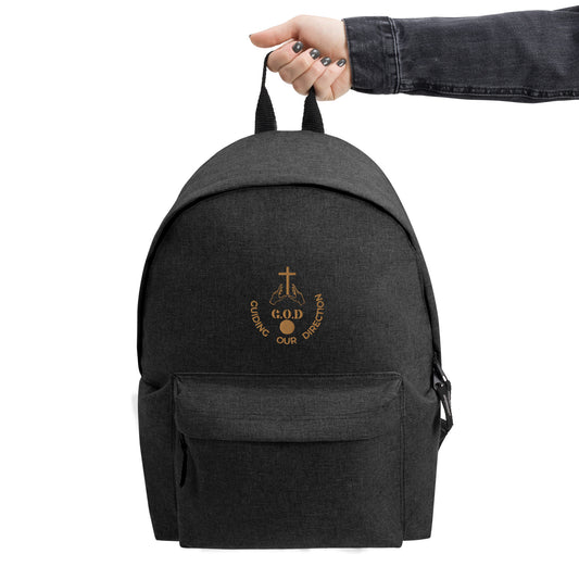 F.I.F(G.O.D Guiding Our Direction Embroidered Backpack